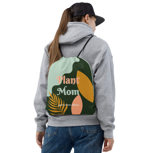 Plant mom drawstring bag