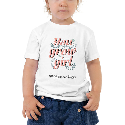 You grow girl toddler tee