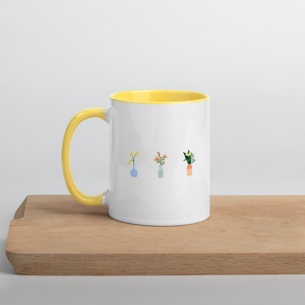 Flowers and logo mug